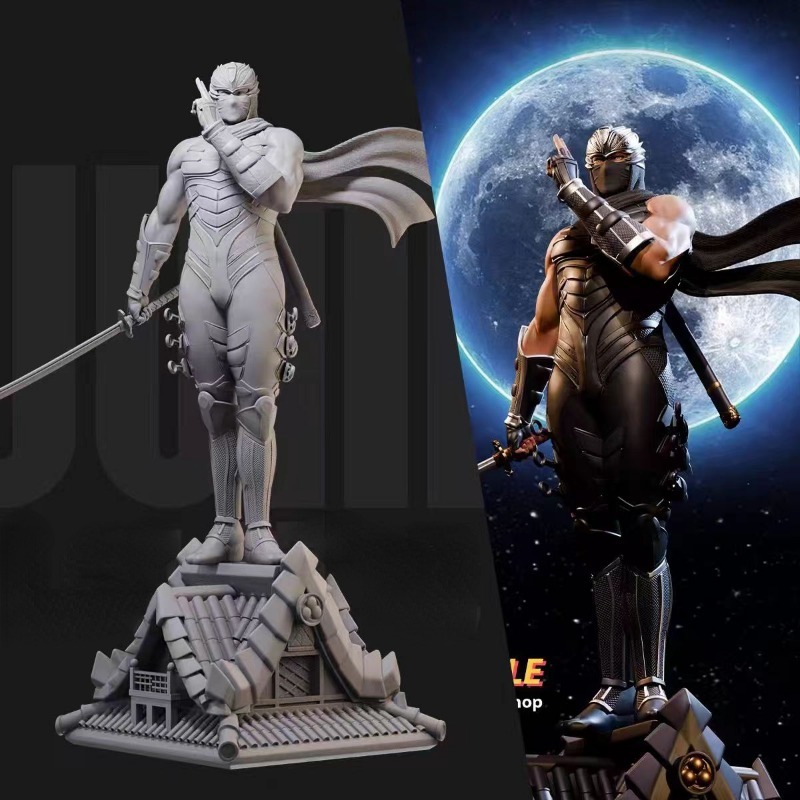 Model Kit Baki - 1/24 миниатюрная черная каучуковая фигурка ниндзя
