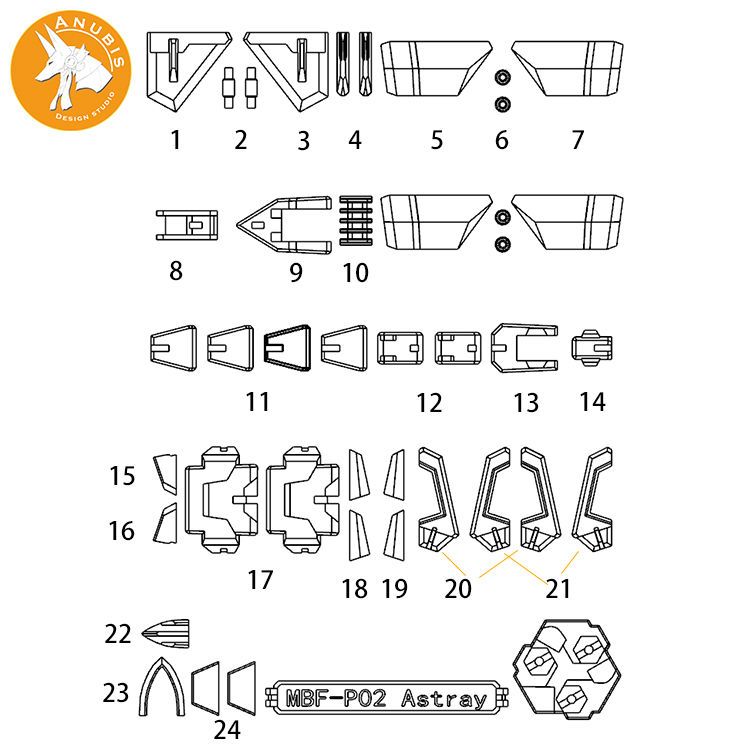 Детали для тюнинга MG Red Astr – обзор и цена Model Kit Anubis